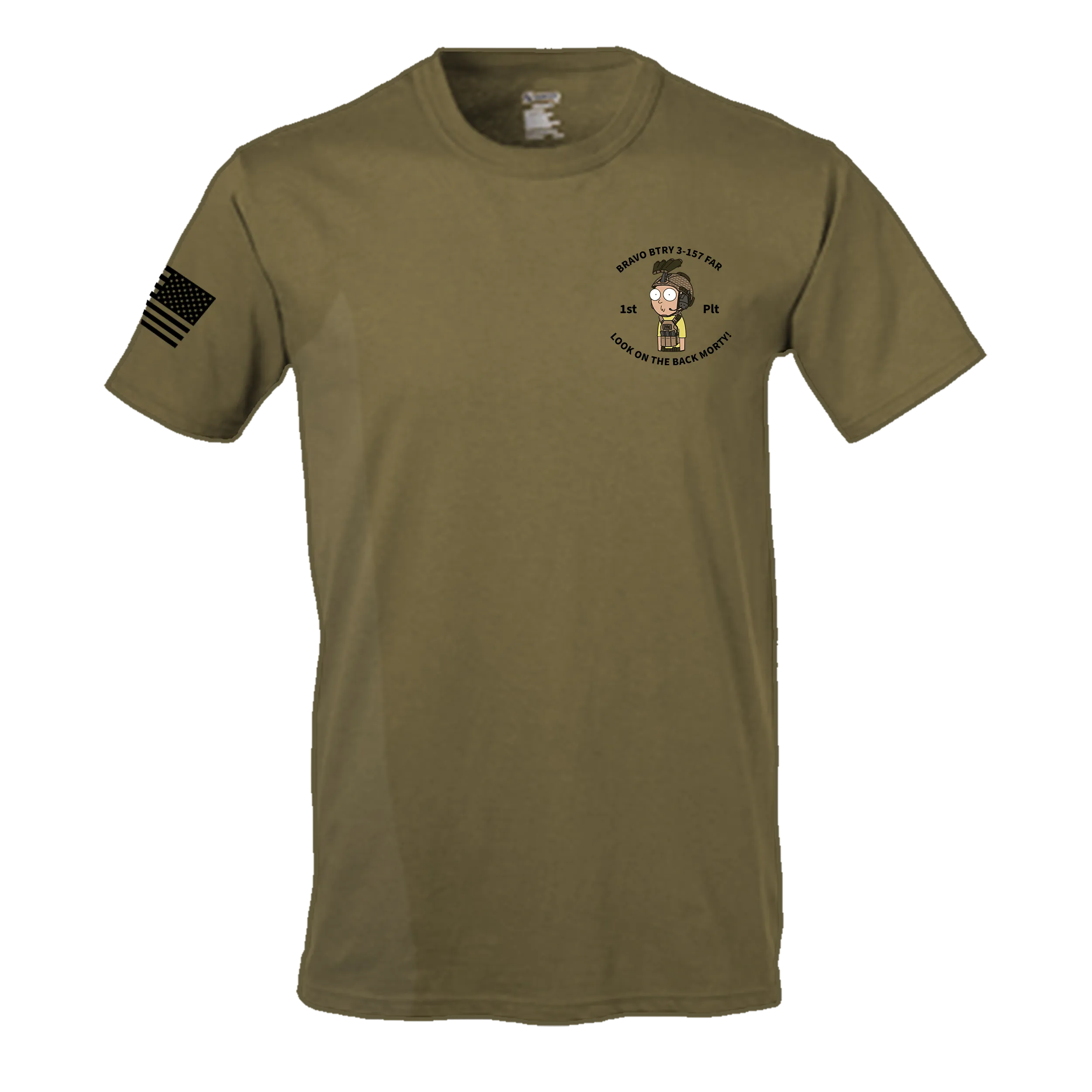 1 PLT, B BTRY, 3-157 FAR Tan 499 T-Shirt