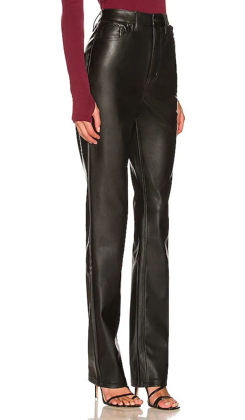 AFRM Heston Faux Leather Pant in Black