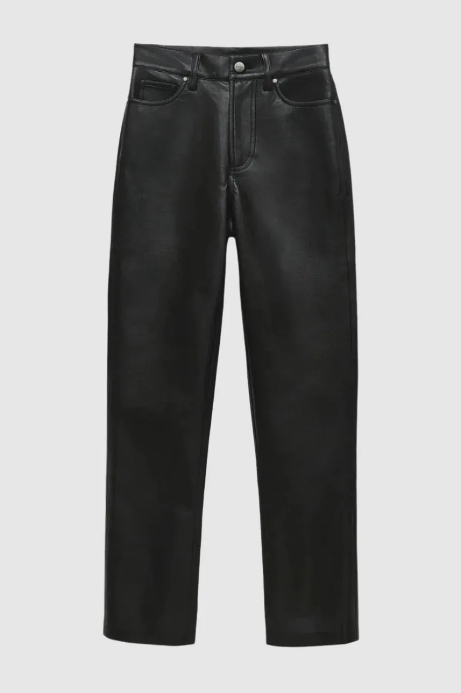 Anine Bing Bruno Pant in Black Recycled Leather