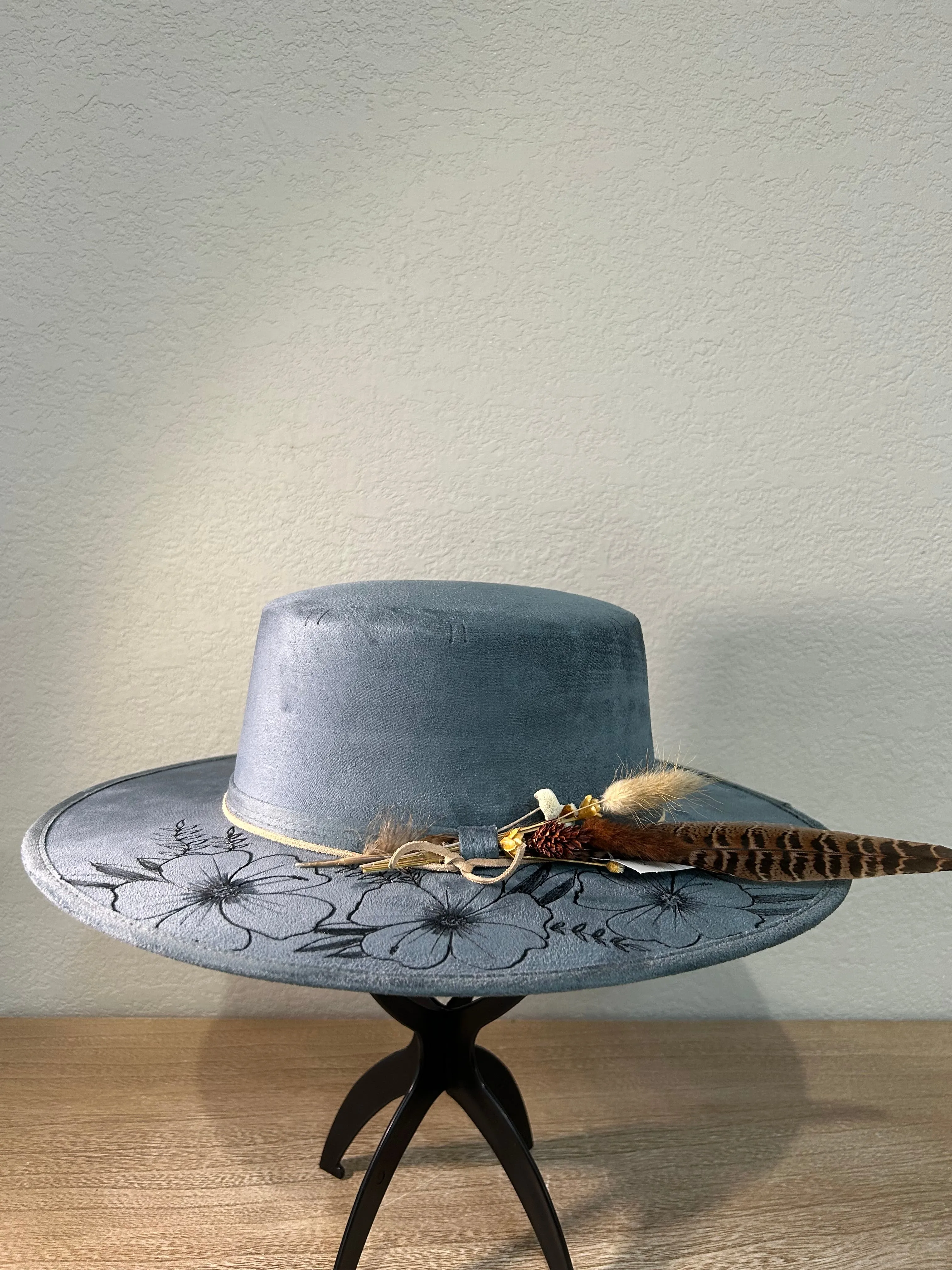 Denim Cordobés flat Brim Hat
