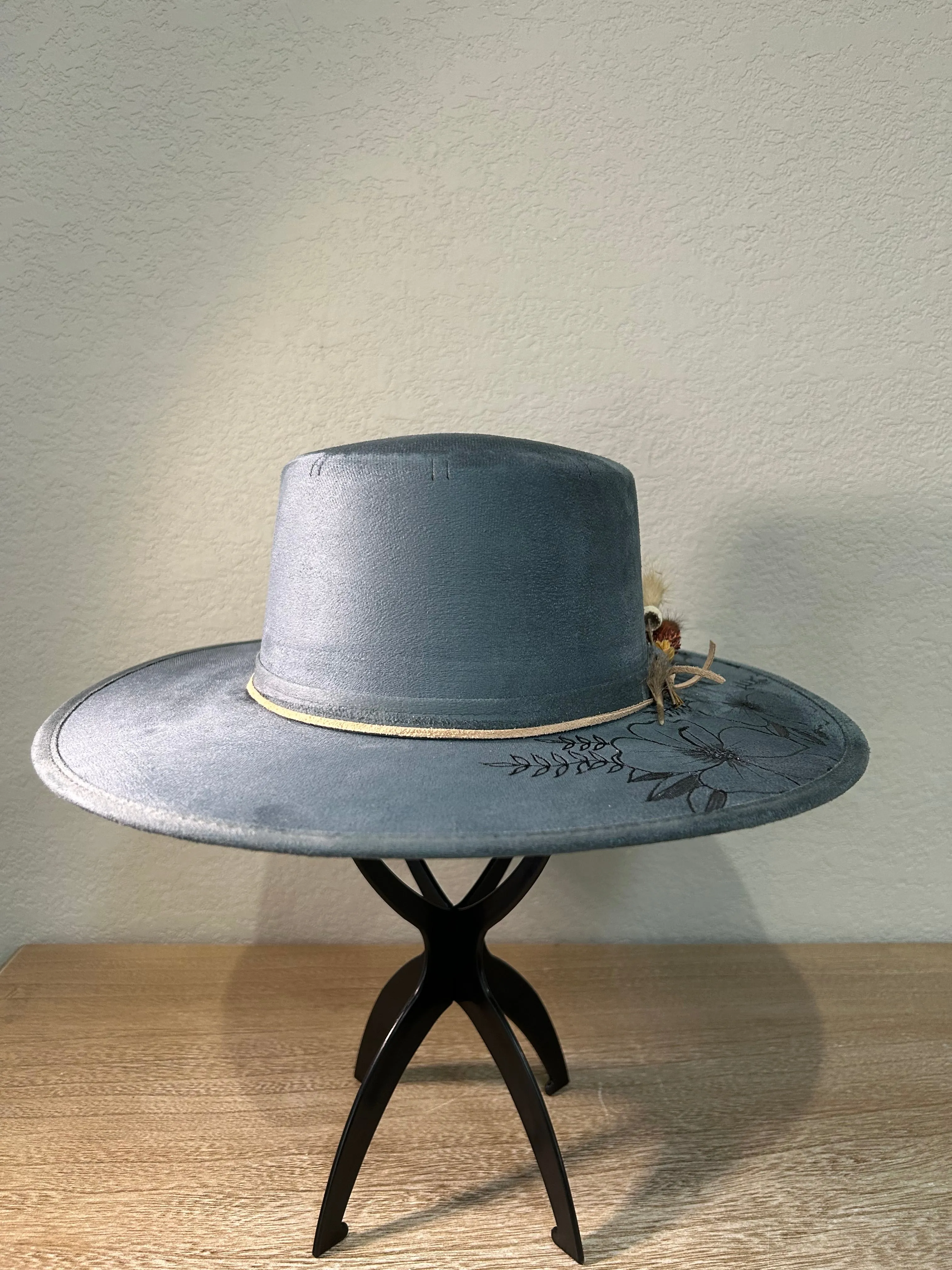 Denim Cordobés flat Brim Hat