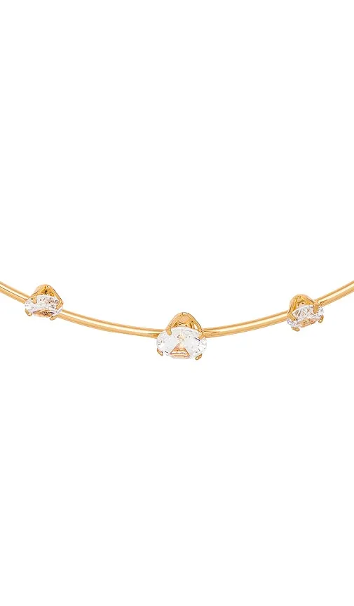 Ettika 5 Star Necklace in Metallic Gold