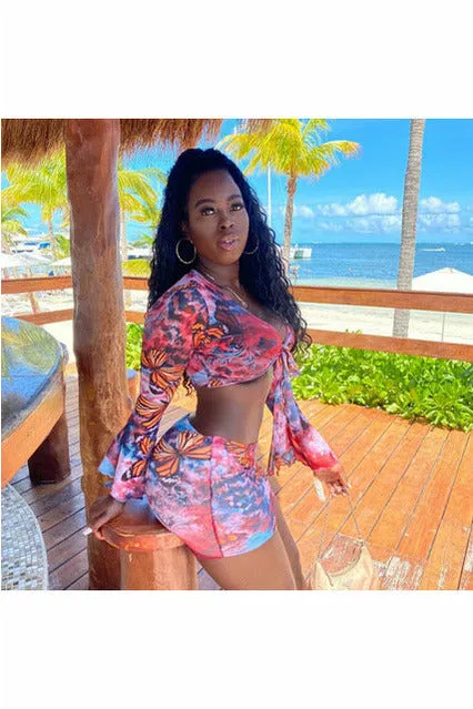 Floral Printed Skirts Sets