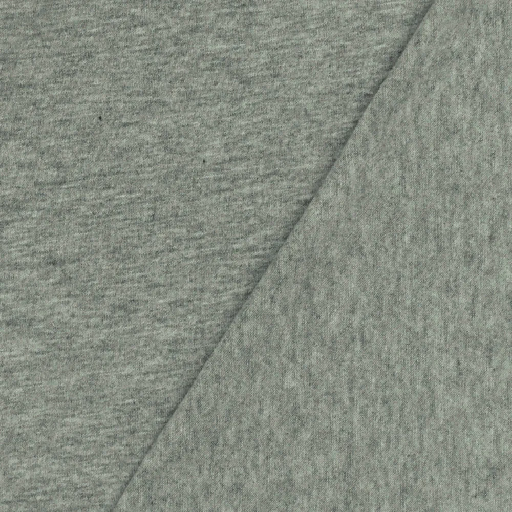 Heather Gray Stretch Cotton Jersey Knit Fabric