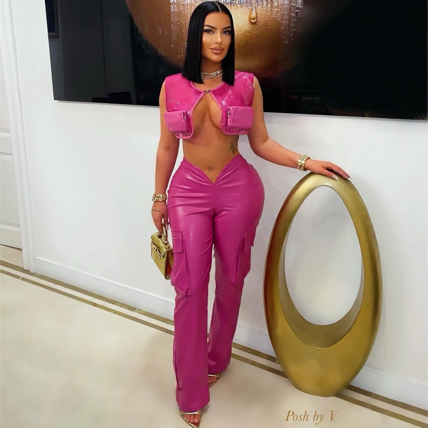 Honey leather pants (Pink)