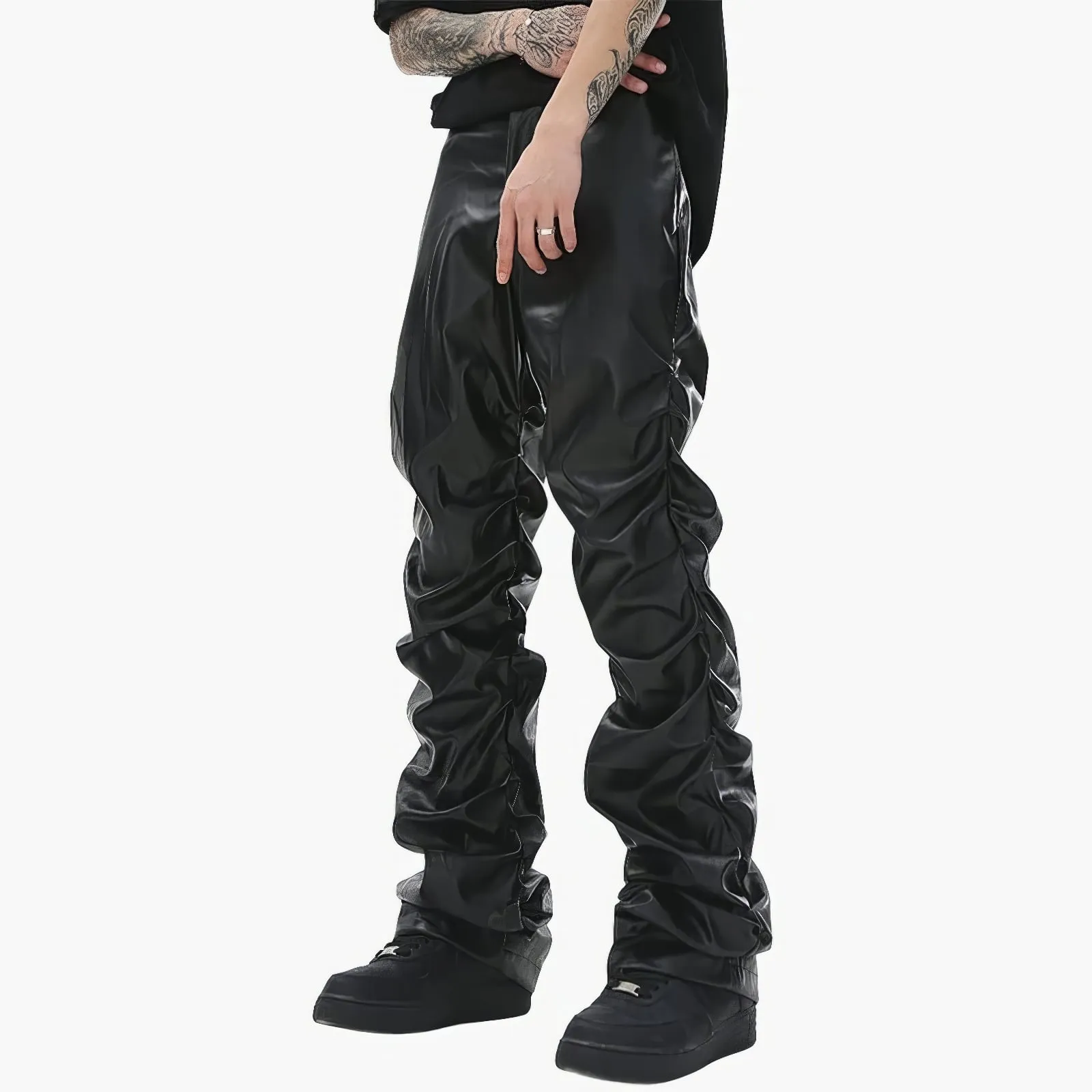 Loose Leather Streetwear Pants