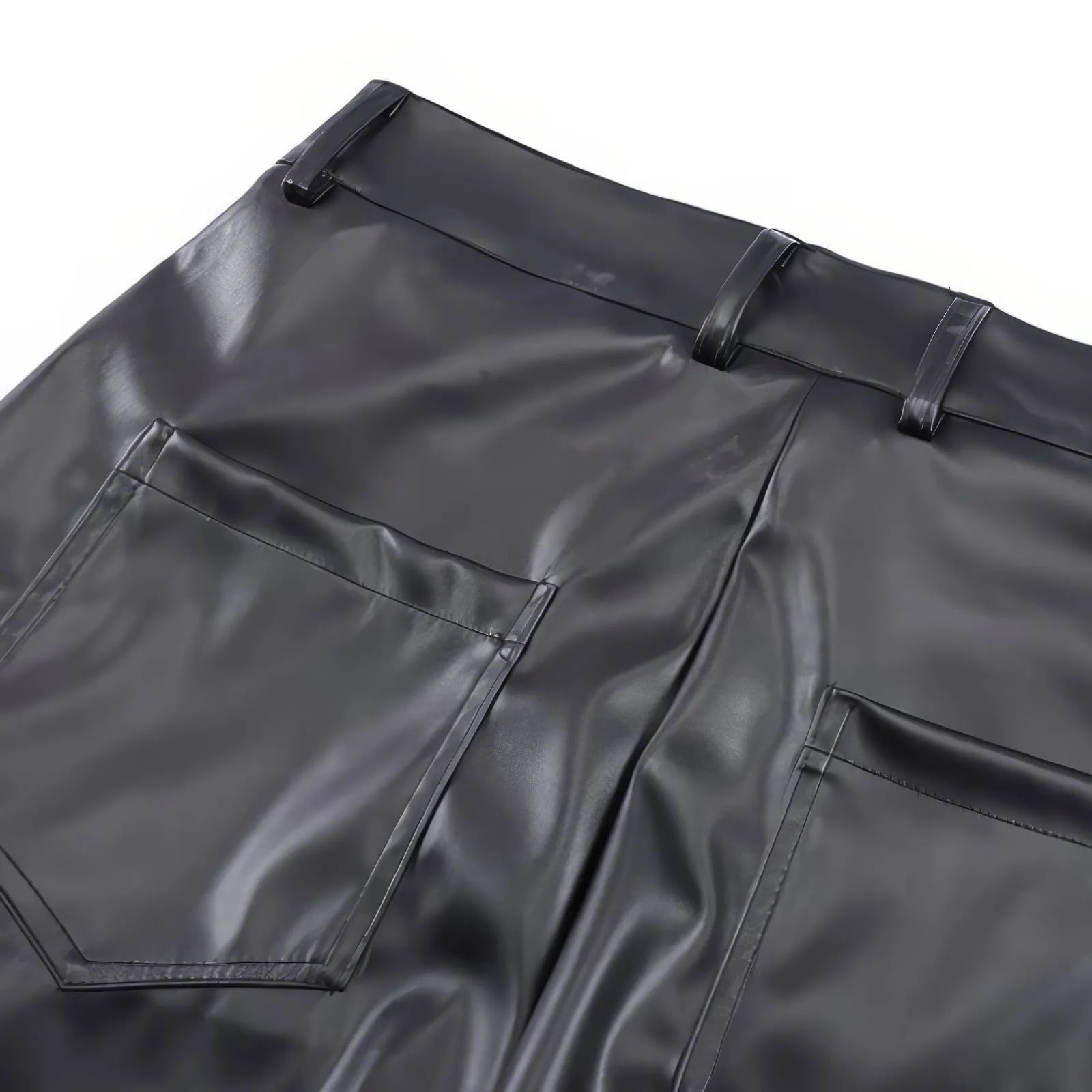 Loose Leather Streetwear Pants
