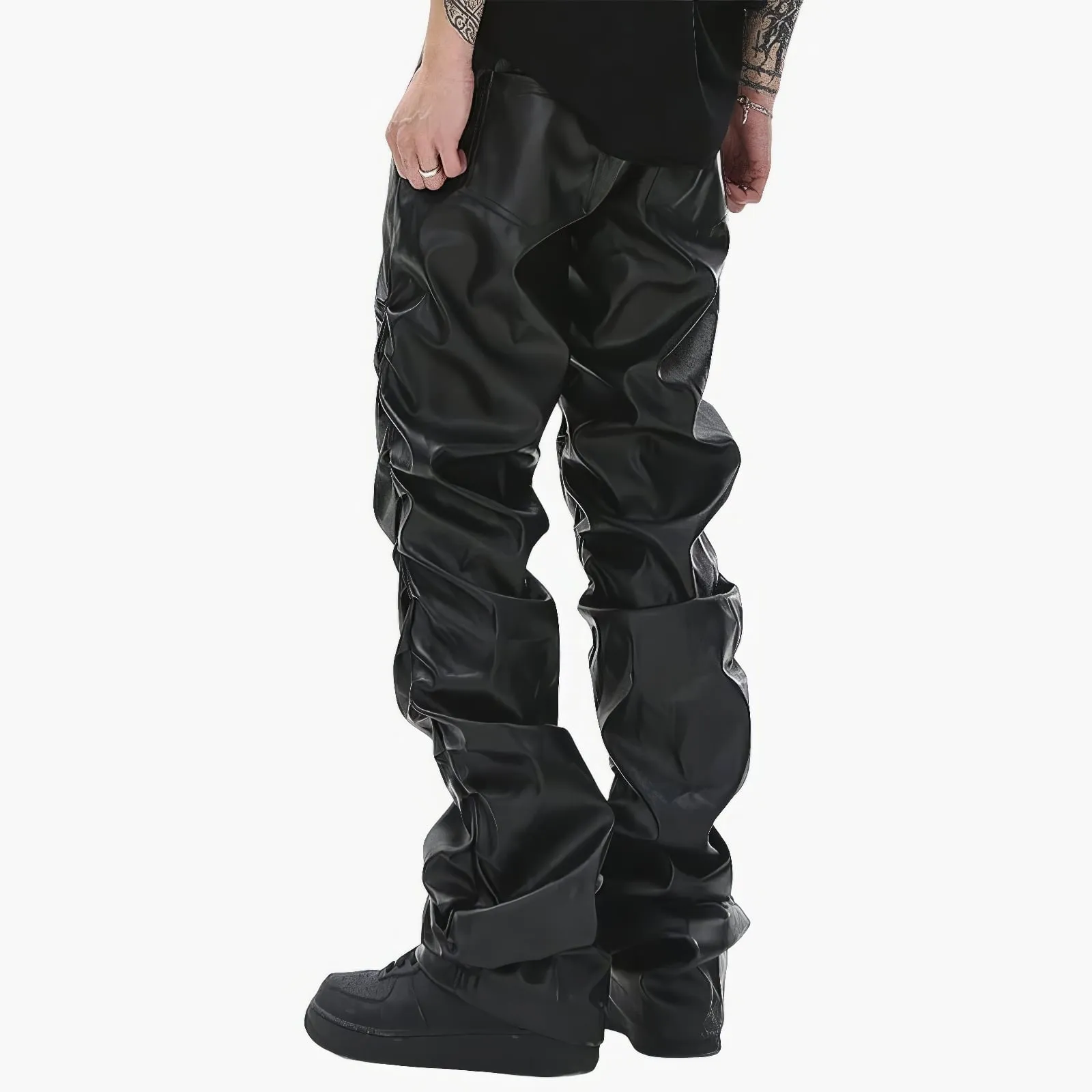 Loose Leather Streetwear Pants