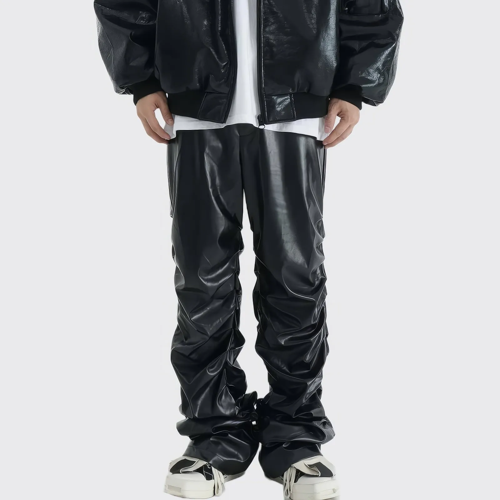 Loose Leather Streetwear Pants