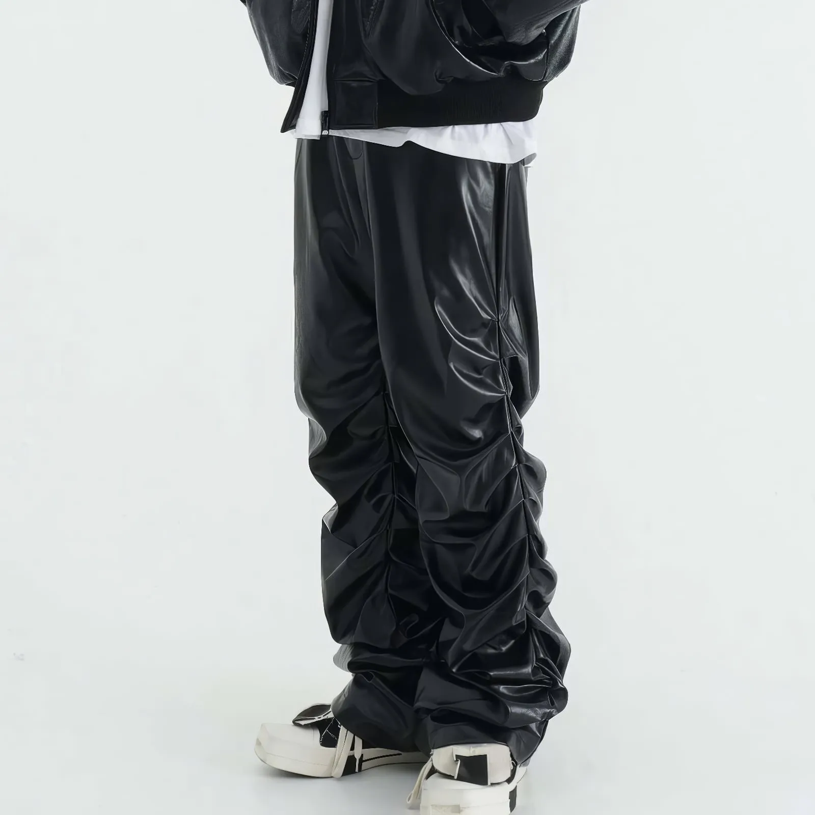 Loose Leather Streetwear Pants