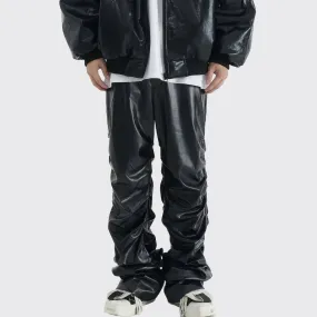 Loose Leather Streetwear Pants