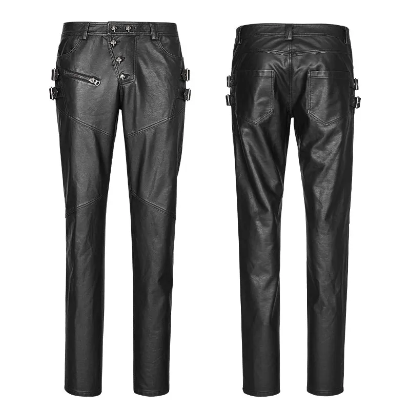 Punk PU Leather Pants