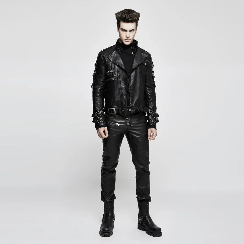 Punk PU Leather Pants