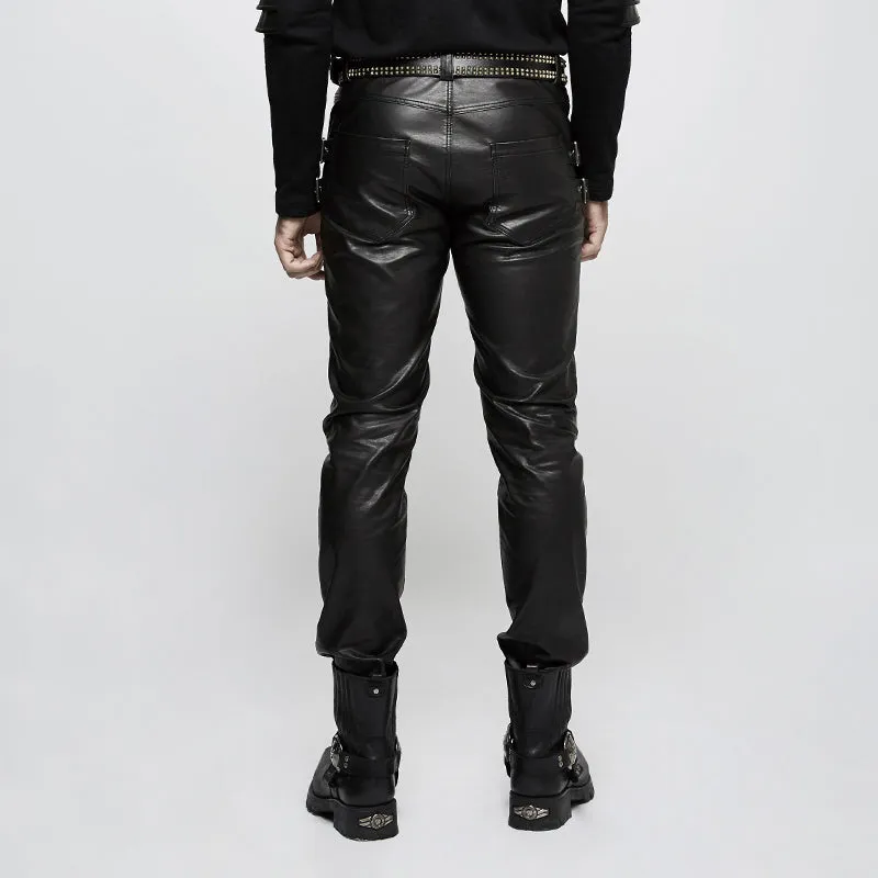Punk PU Leather Pants