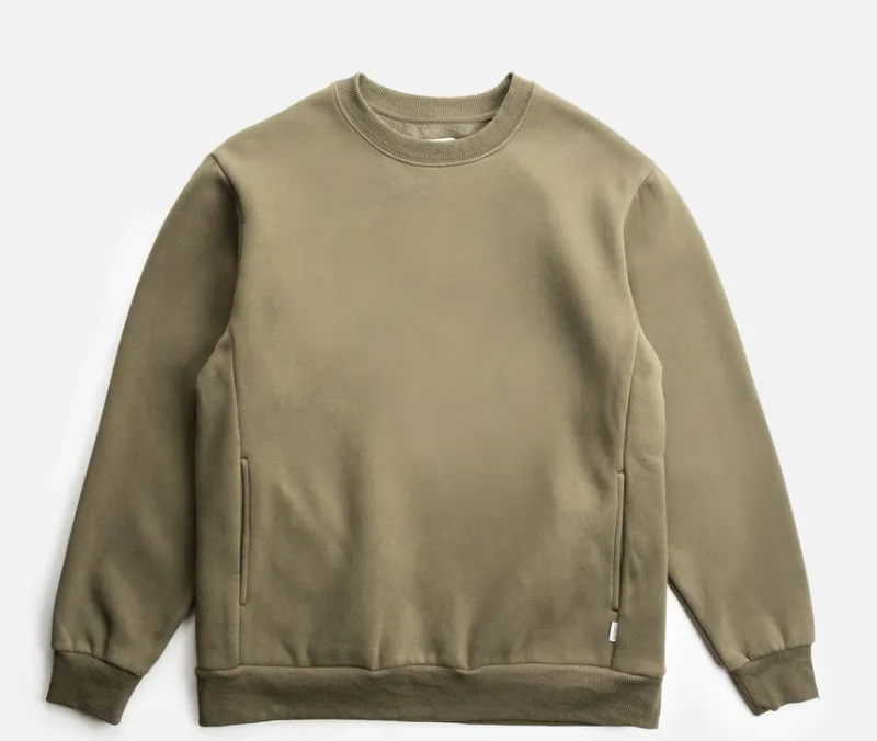 RHYTHM CLASSIC FLEECE CREW  - OLIVE