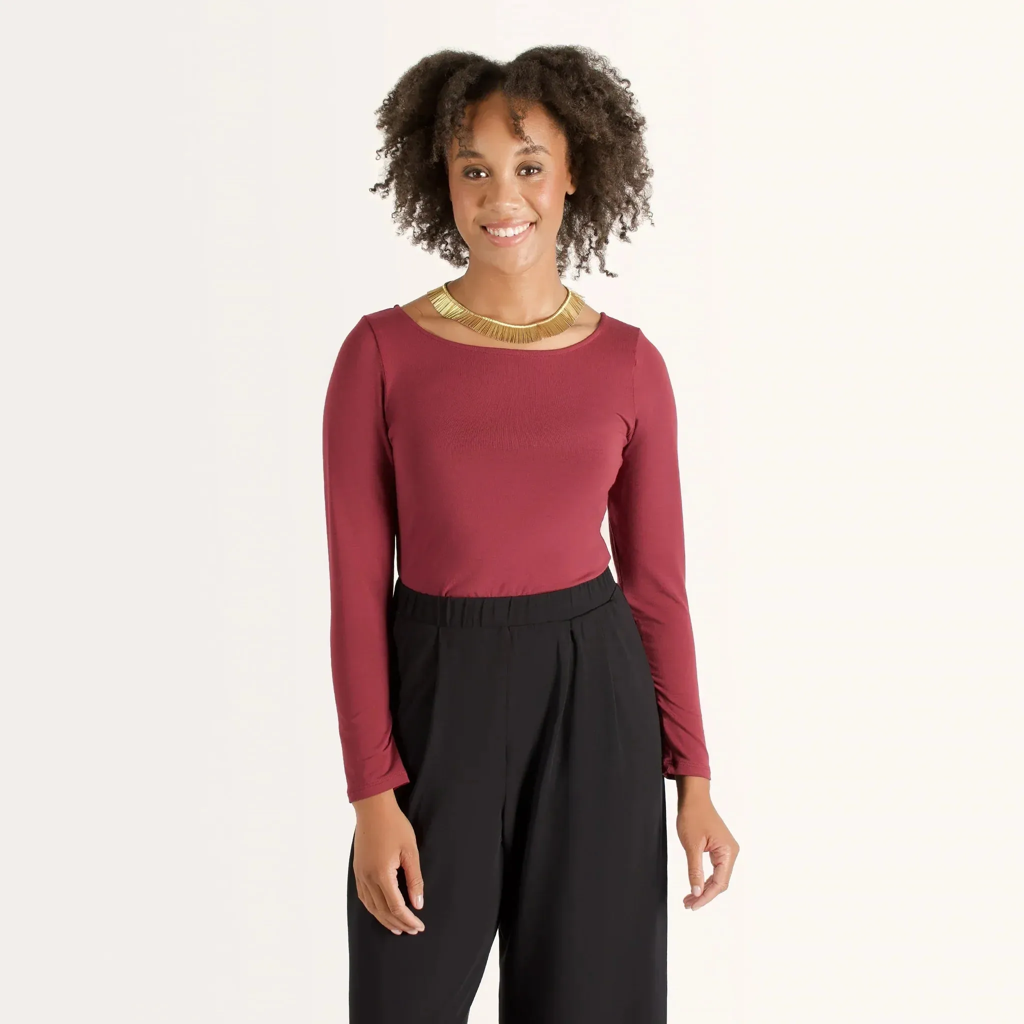 The Effortless Reversible Long Sleeve in Dark Heathered Grey